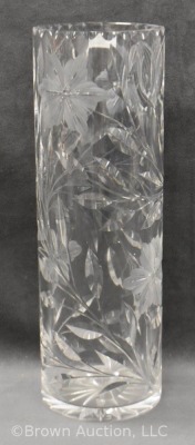 American Brilliant Cut Glass 12" cylinder-shaped vase - 3