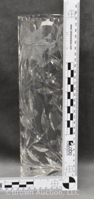 American Brilliant Cut Glass 12" cylinder-shaped vase - 4