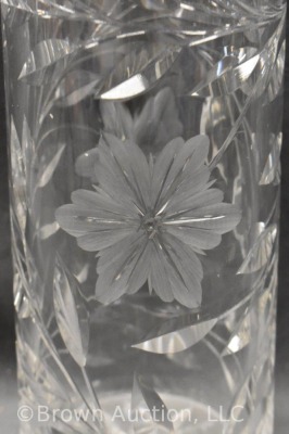 American Brilliant Cut Glass 12" cylinder-shaped vase - 6