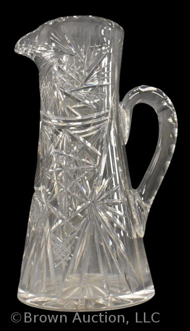 American Brilliant Cut Glass 12" pitcher