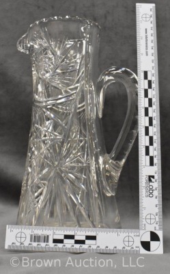 American Brilliant Cut Glass 12" pitcher - 4