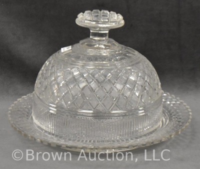 American Brilliant Cut Glass cov. butter dish - 4