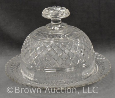 American Brilliant Cut Glass cov. butter dish - 5