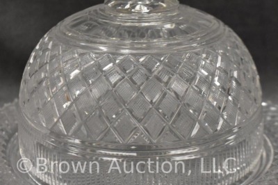 American Brilliant Cut Glass cov. butter dish - 6