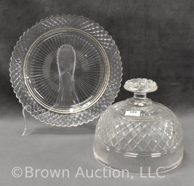 American Brilliant Cut Glass cov. butter dish - 7