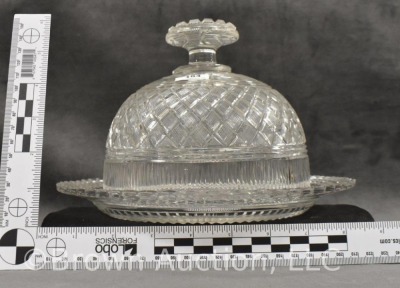 American Brilliant Cut Glass cov. butter dish - 8