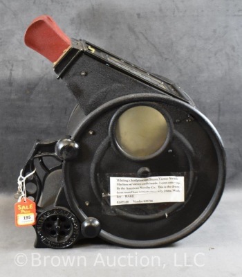 Whiting's Sculptoscope 1 cent stereo viewer w/ cards inside, ca. early 1900's, with key - 3