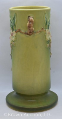 Roseville Apple Blossom 387-9" vase, green - 2