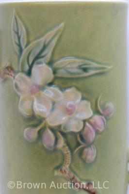 Roseville Apple Blossom 387-9" vase, green - 5