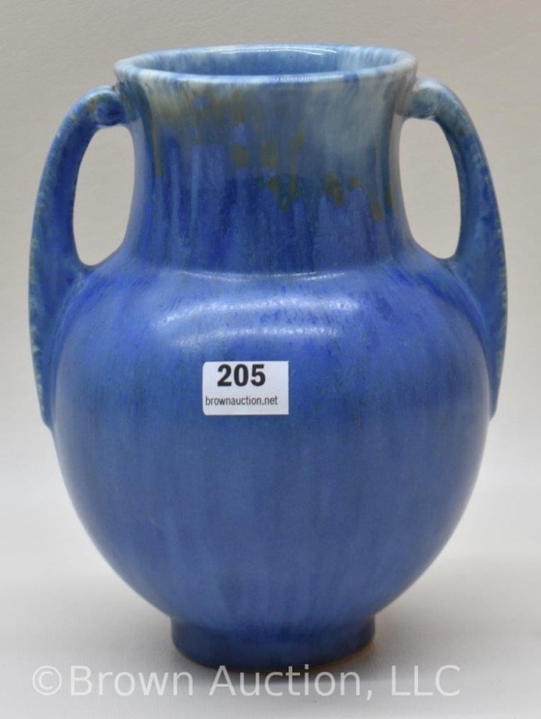 Roseville Tourmaline 679-6" vase, blue semi-gloss glaze