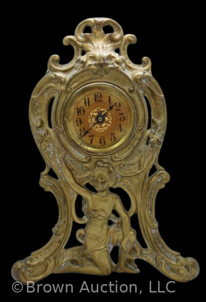 Westclox Art Nouveau 11"h shelf clock - runs!