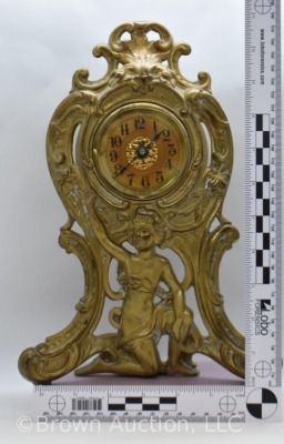 Westclox Art Nouveau 11"h shelf clock - runs! - 9