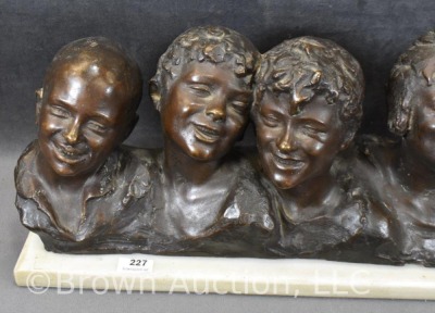 Bronze bust by Vincenzo Aurisicchio, five Neapolitan street urchins - 3