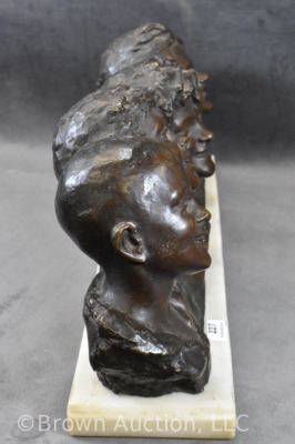 Bronze bust by Vincenzo Aurisicchio, five Neapolitan street urchins - 7