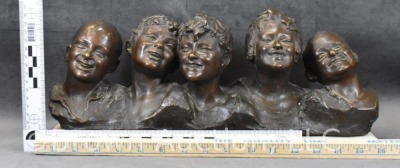 Bronze bust by Vincenzo Aurisicchio, five Neapolitan street urchins - 9