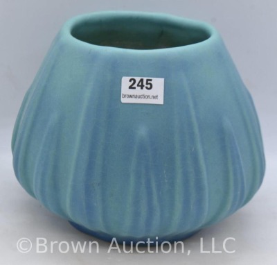 Van Briggle 4.5" Yucca Leaf vase, ming blue - 2