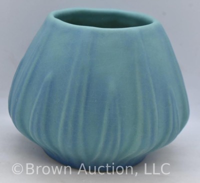 Van Briggle 4.5" Yucca Leaf vase, ming blue - 3