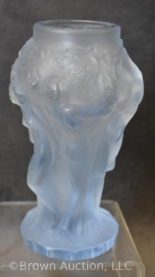 Desna Art Glass frosted powder blue 5" vase - 3