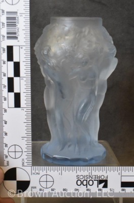 Desna Art Glass frosted powder blue 5" vase - 4