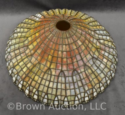 Tiffany Studios style Stained Glass "Lotus" lamp - 15