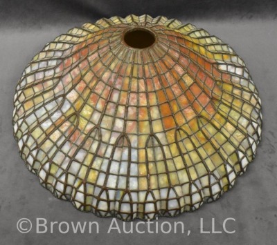 Tiffany Studios style Stained Glass "Lotus" lamp - 16