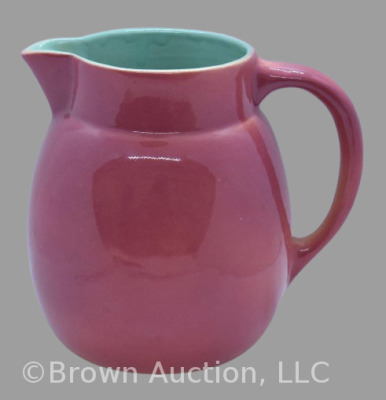 Roseville Raymor Two-Tone Casual #16 2-qt. pitcher, pink/aqua