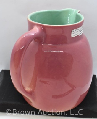 Roseville Raymor Two-Tone Casual #16 2-qt. pitcher, pink/aqua - 4