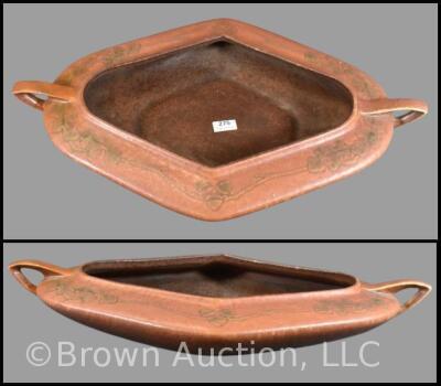 Roseville Windsor 224-10" diamond center bowl, brown