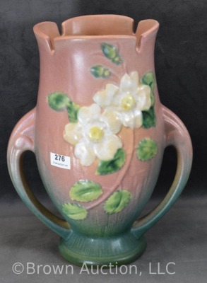 Roseville White Rose 986-9" vase, pink - 2