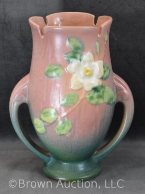 Roseville White Rose 986-9" vase, pink - 4