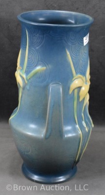 Roseville Zephyr Lily 138-10" vase, blue - 4