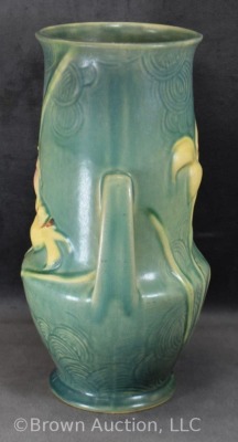 Roseville Zephyr Lily 138-10" vase, green - 2