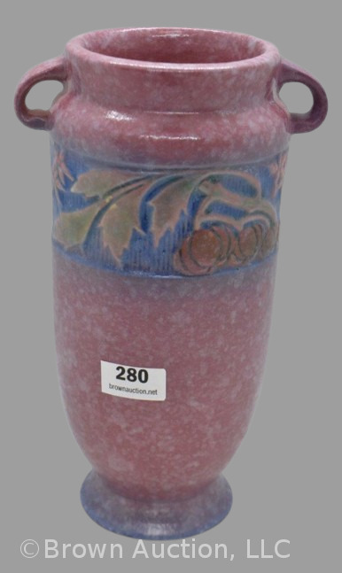 Roseville Baneda 590-7" vase, pink