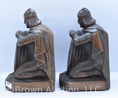 Pair of 1925 Art Deco bookends by Armor Bronze, 7.5" tall - 3