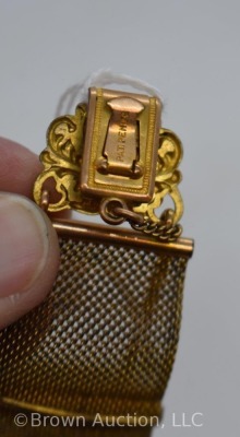 Gold pocket watch fob chain, highly decorative - 3