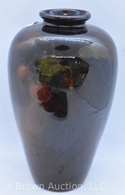 Mrkid. Weller Louwelsa 7.5" vase, cherries and leaves