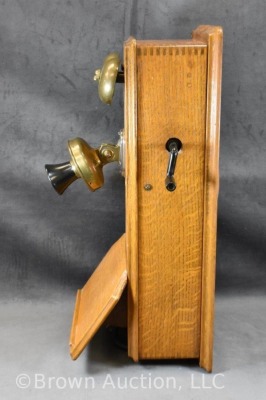 Oak Kellogg wall telephone - 2