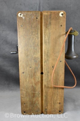 Oak Kellogg wall telephone - 3