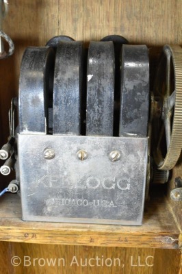 Oak Kellogg wall telephone - 6