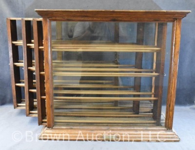 A.N. Russell and Sons Co. wooden ribbon cabinet, side pull-out drawers - 2