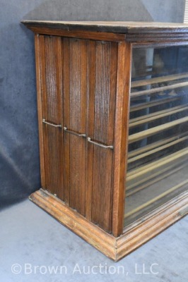 A.N. Russell and Sons Co. wooden ribbon cabinet, side pull-out drawers - 5