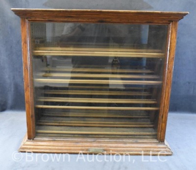 A.N. Russell and Sons Co. wooden ribbon cabinet, side pull-out drawers - 6