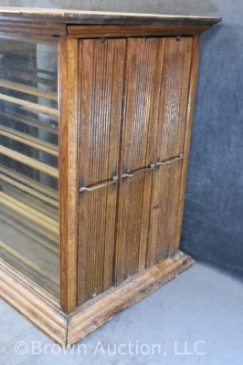 A.N. Russell and Sons Co. wooden ribbon cabinet, side pull-out drawers - 7