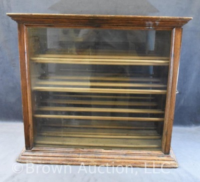 A.N. Russell and Sons Co. wooden ribbon cabinet, side pull-out drawers - 8