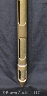 47" Brass grain probe, 7 hole, wood handle - 3