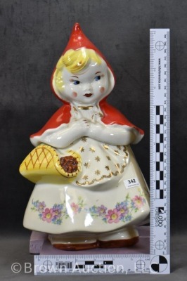 Hull Little Red Riding Hood open basket cookie jar - 7