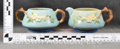 Roseville Apple Blossom 371 3 pc. tea set, blue - 16