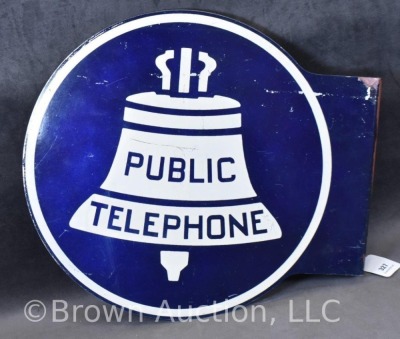 Double sided "Public Telephone" flange sign - 2