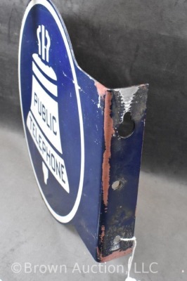 Double sided "Public Telephone" flange sign - 4