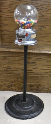 Ford 1 cent Ball Gum floor standing machine, 34" - with key - 2